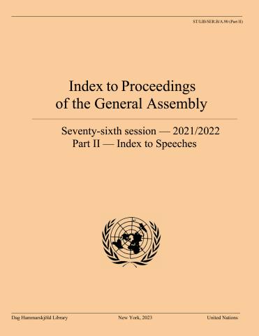 Index to Proceedings of the General Assembly 2021/2022 