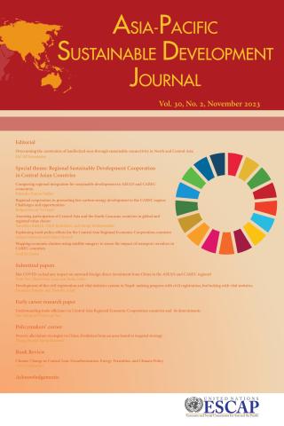 Asia-Pacific Sustainable Development Journal 2023, Issue No. 2
