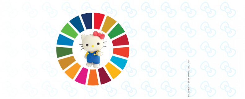 The Hello Kitty SDGs banner graphic