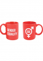 A picture of the red Gender Equality mugs