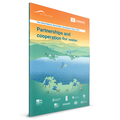 Corner view of the cover of the UN World Water Development Report